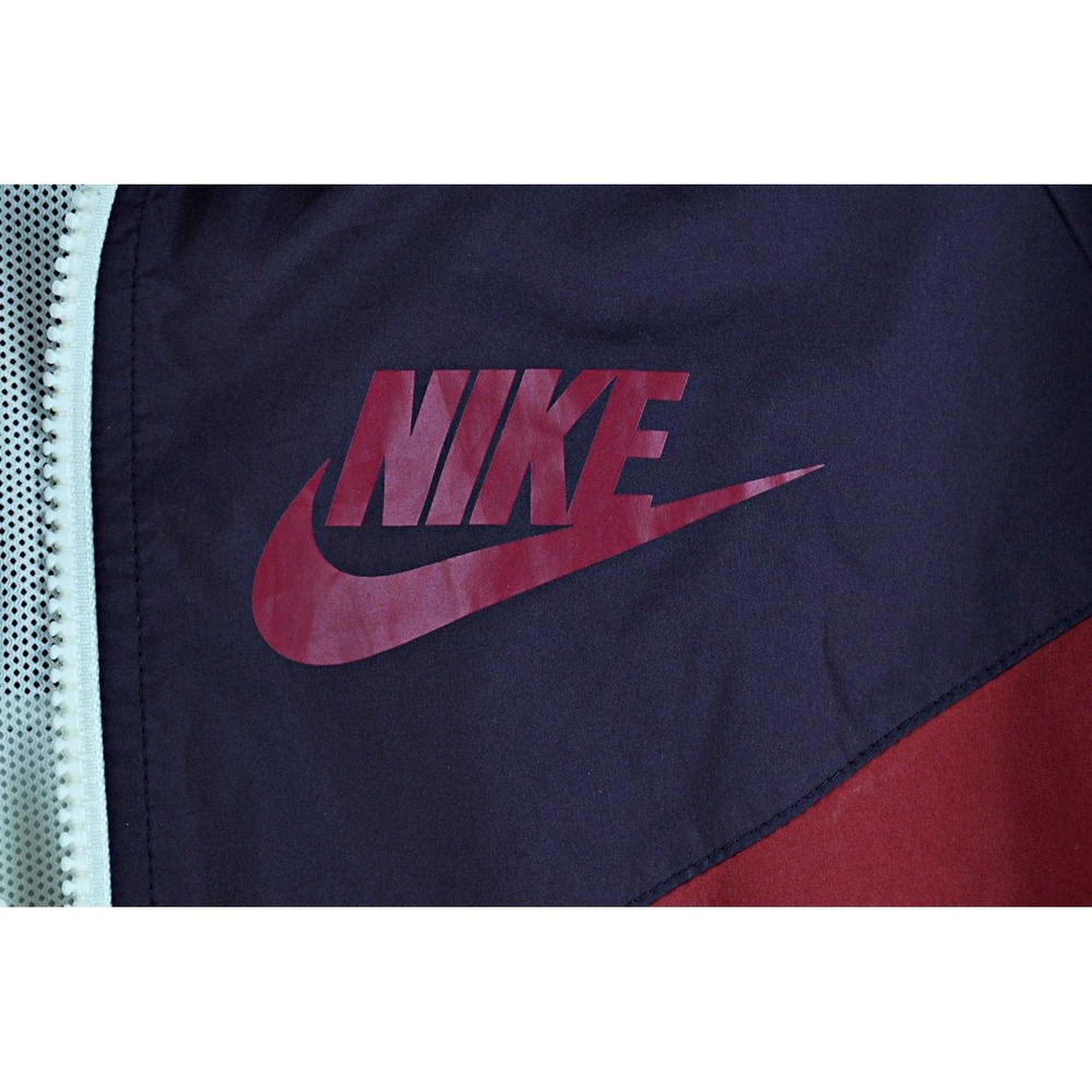 Nike Jacket Women's S Burgundy White Black The WindRunner Windbreaker Full Zip - Picture 3 of 13